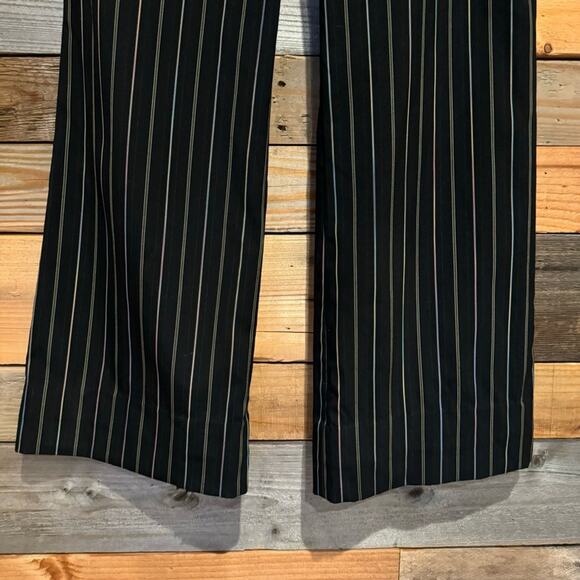 Trina Turk Y2K Pinstripe Low Rise Bootcut Trouser 0 Black Officecore Preppy 2000 - Picture 6 of 13